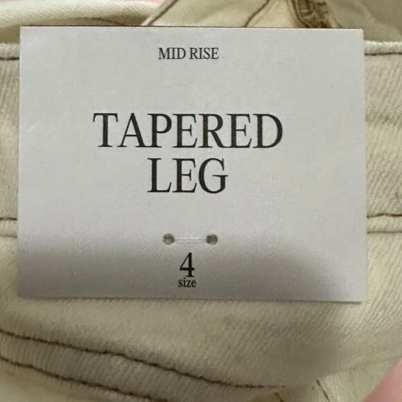 Future Collective Kahlana Brown High Rise Overlap Waist Straight Leg Jeans 4 - Picture 8 of 8